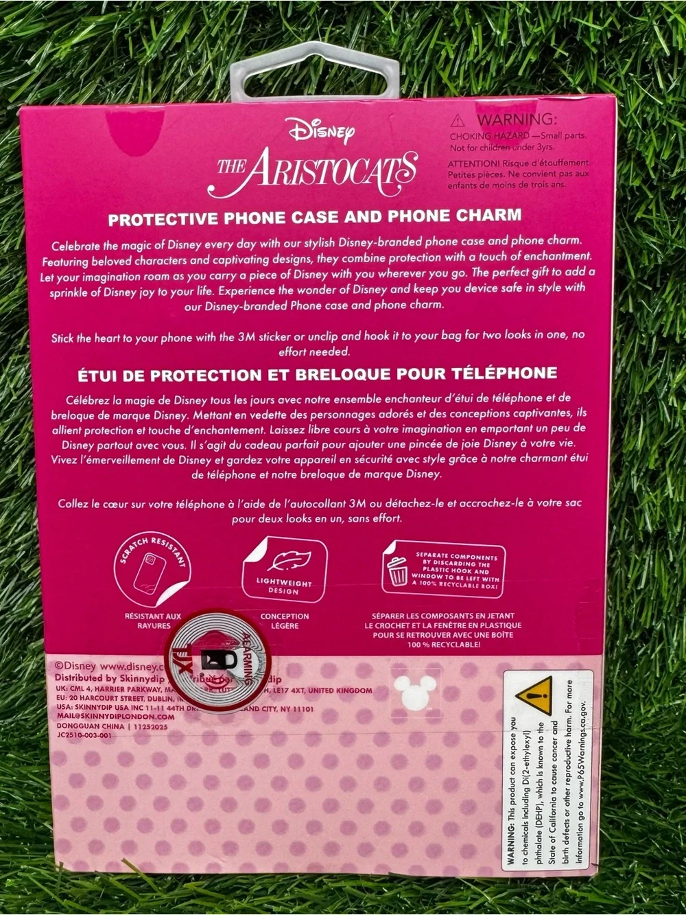NEW Disney Marie Aristocats iPhone 15 Pro Max Case SkinnyDip Pink White Glitter